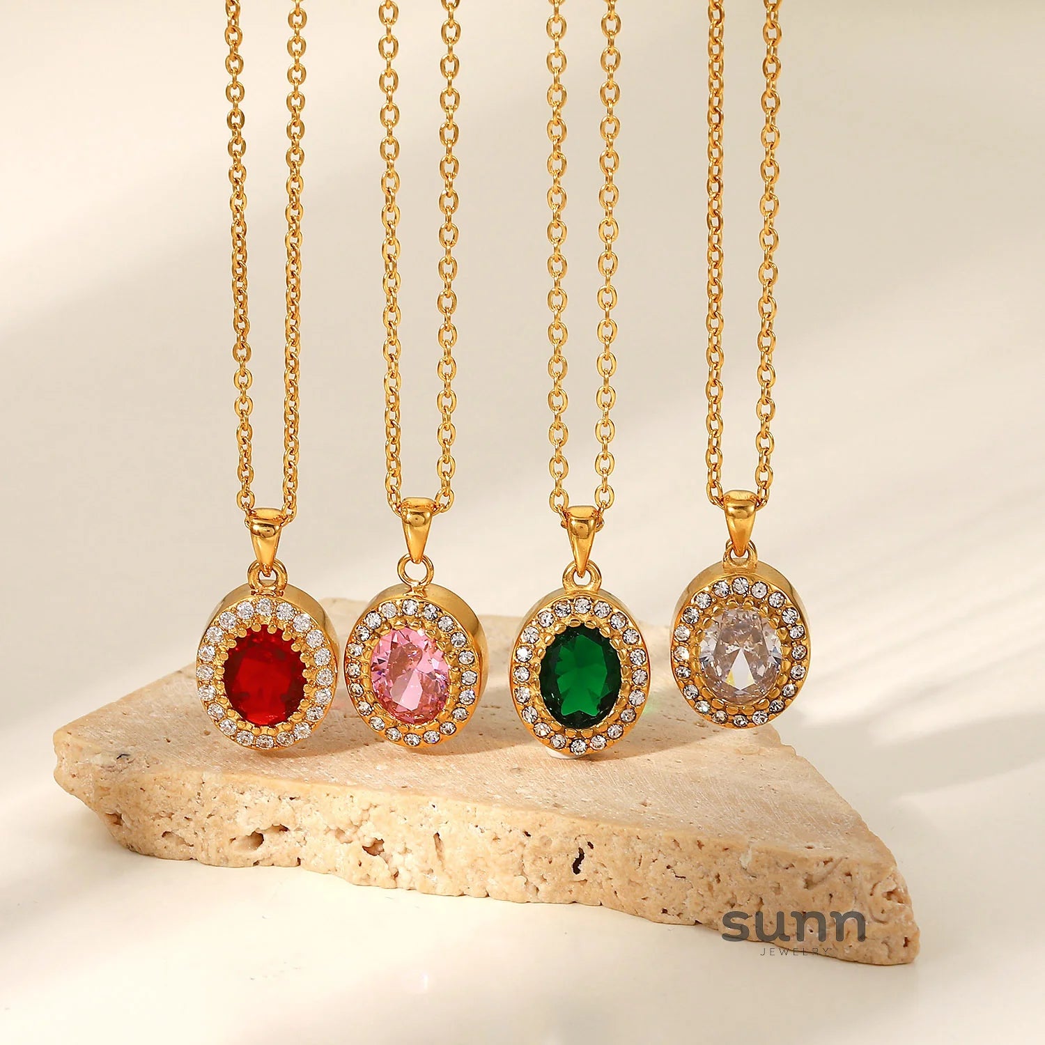 Embry Layered Stone Necklace