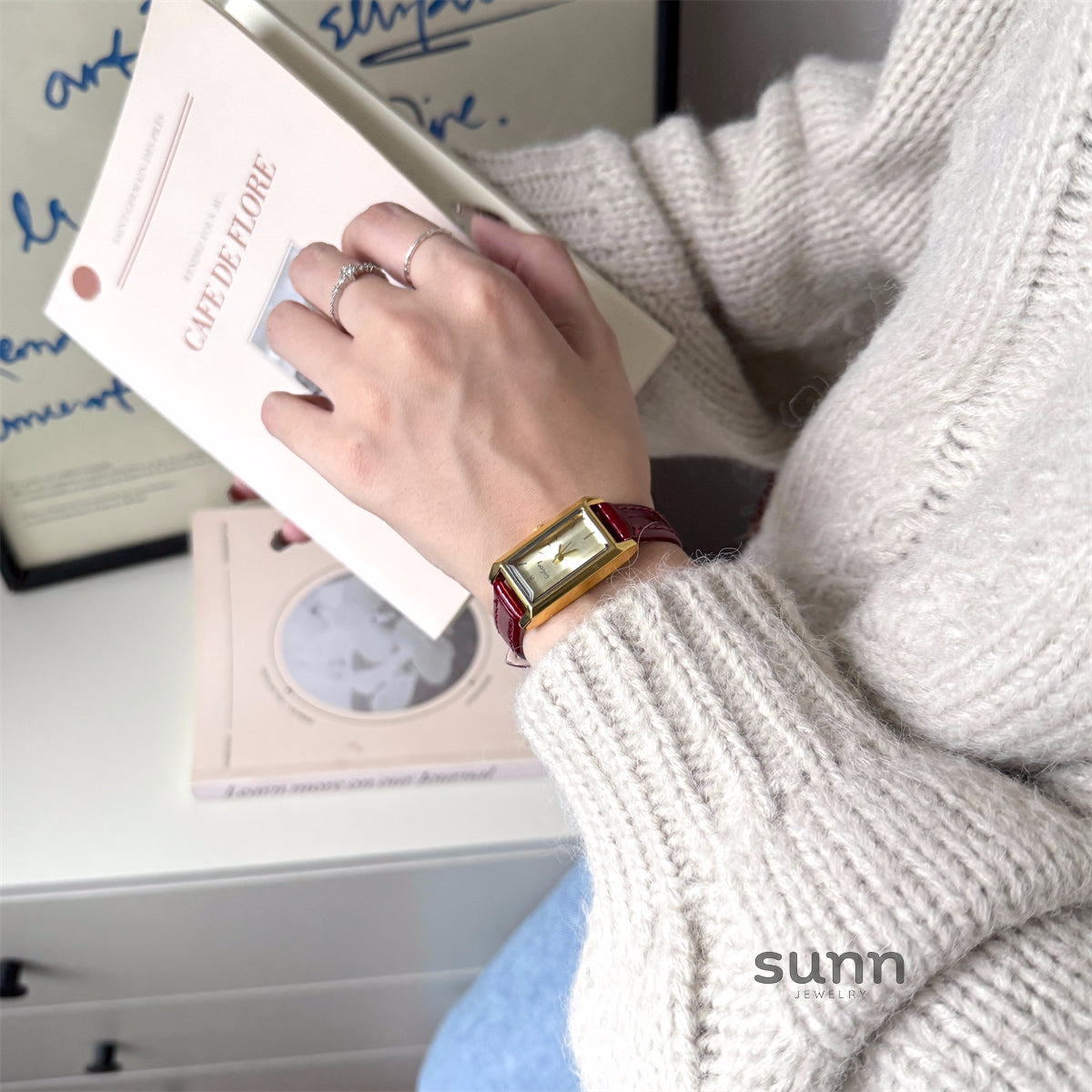 Embry Rectangular Wrist Watch [37SANGVQ]