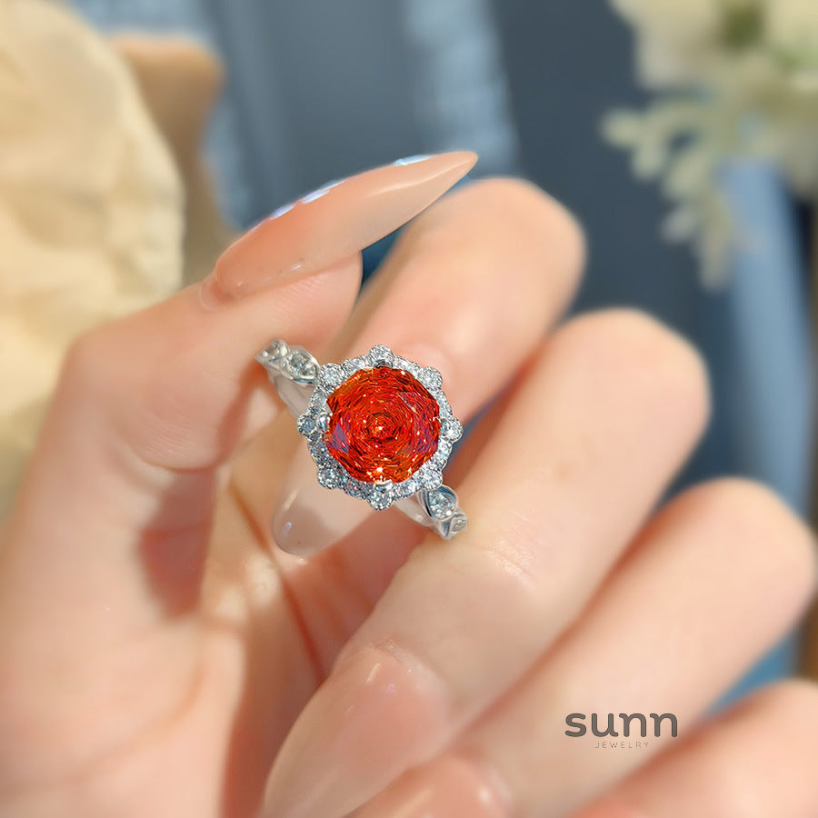 Emeline Ruby Rose Jewelry Set [RE9I1SWD]
