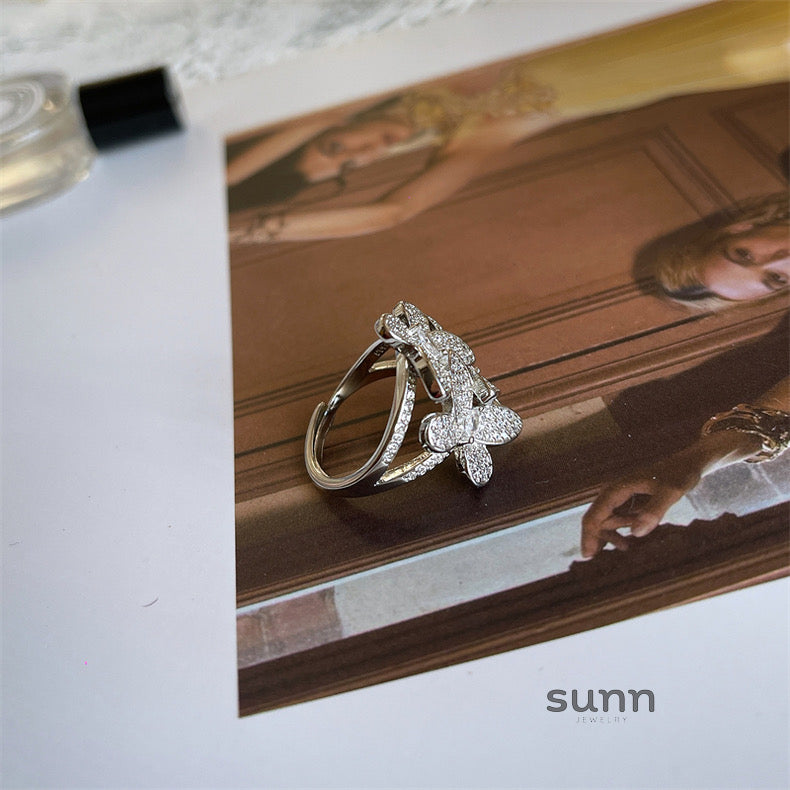 Emerald Pave Butterfly Ring [ZWUXAEQE]