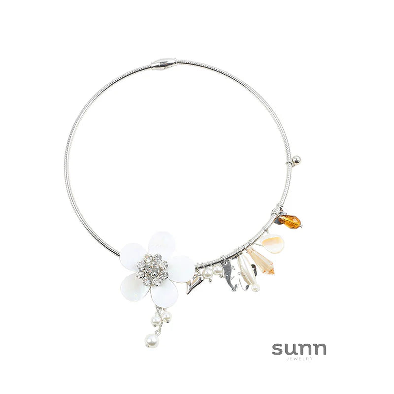 Emerson Crystal Flower Choker