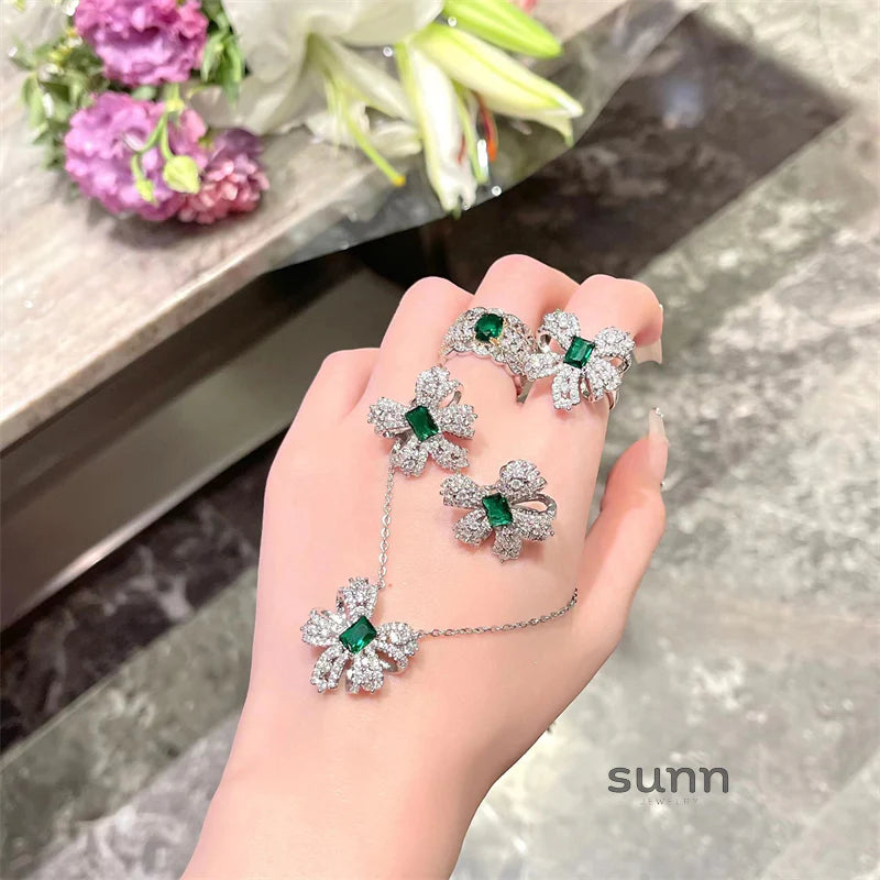 Emerson Emerald Bow Jewelry