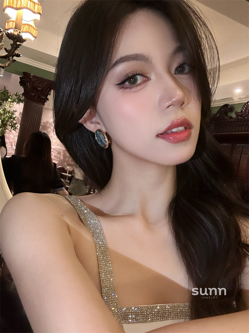 Emersyn Abalone Oval Earrings [0TEMJLWM]