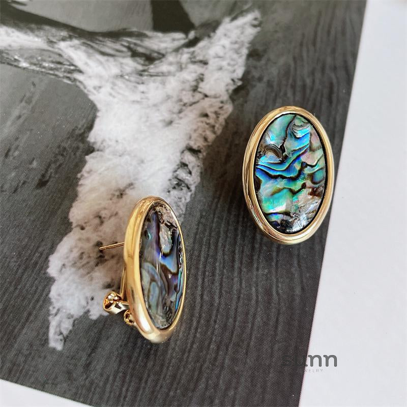 Emersyn Abalone Oval Earrings [5FDV6EDF]