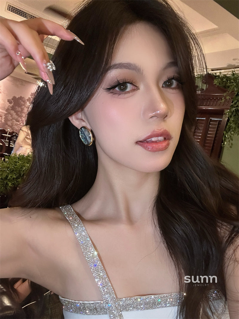 Emersyn Abalone Oval Earrings [0GNJW5JW]