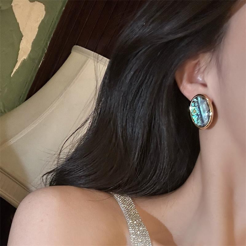 Emersyn Abalone Oval Earrings [HQFEMACC]