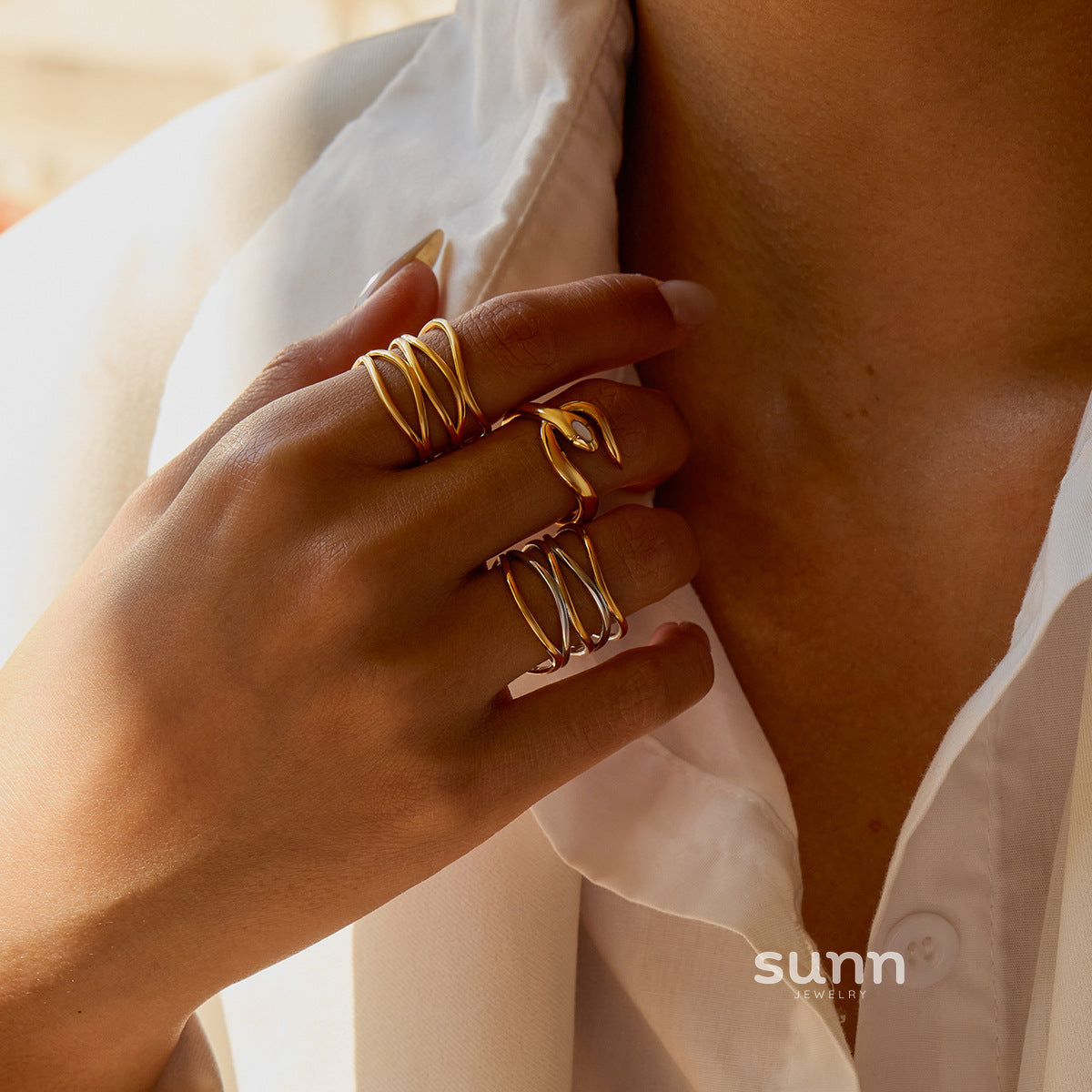 Emi Sleek Geometric Ring [G9IE6CBF]
