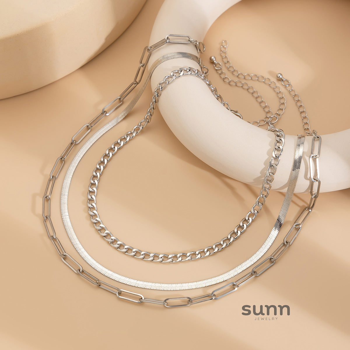 Emiko Layered Snake Chain Necklace Set [JSKANFYI]