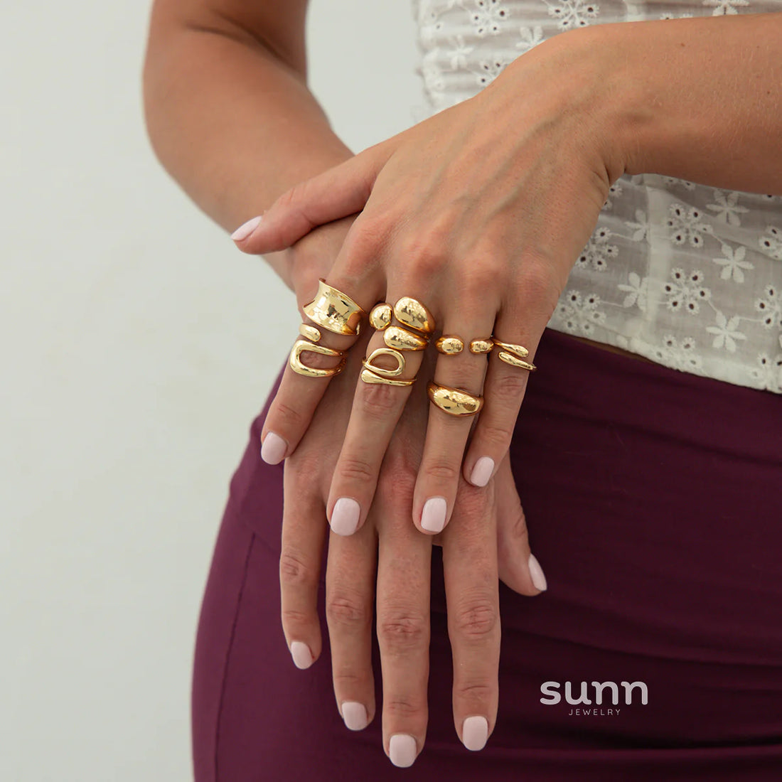 Emileigh Water Drop Ring Set