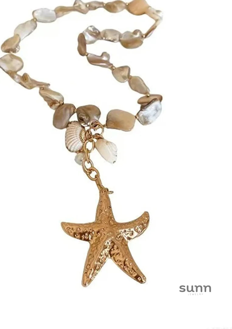 Emilly Starfish Pearl Necklace