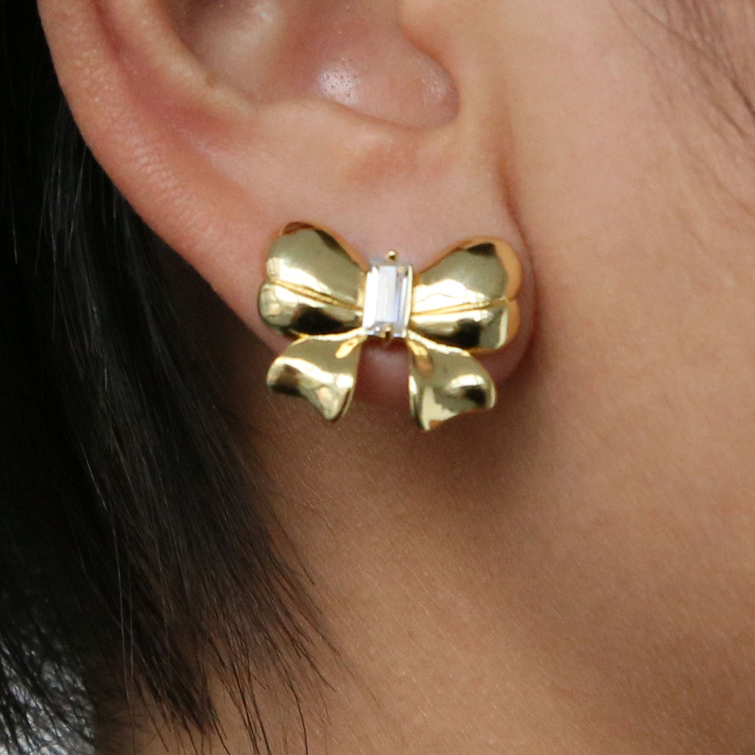 Emily Gold Bow Earrings [360DSLQO]