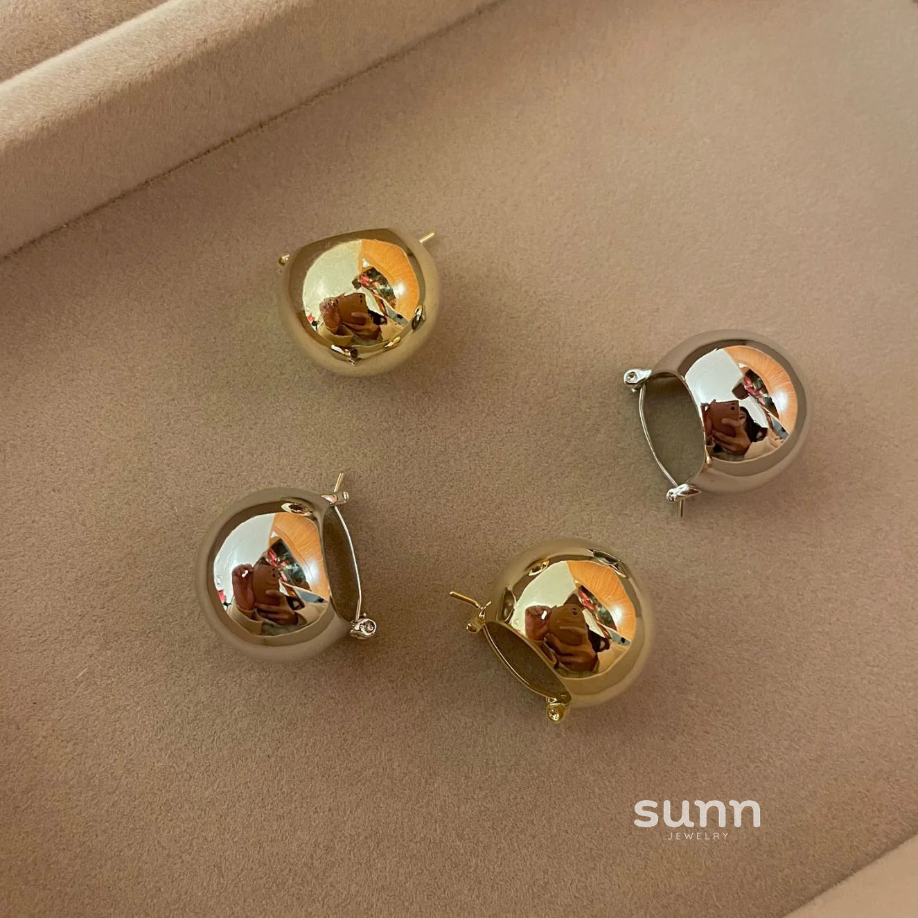 Emiyah Metal Sphere Earrings