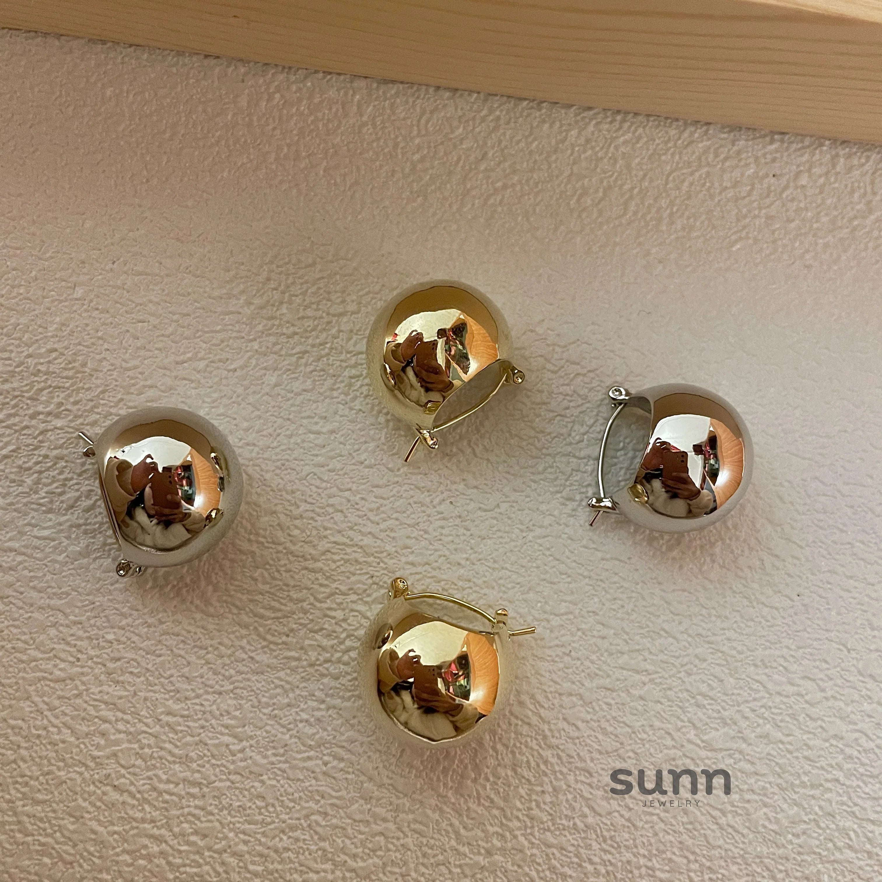 Emiyah Metal Sphere Earrings