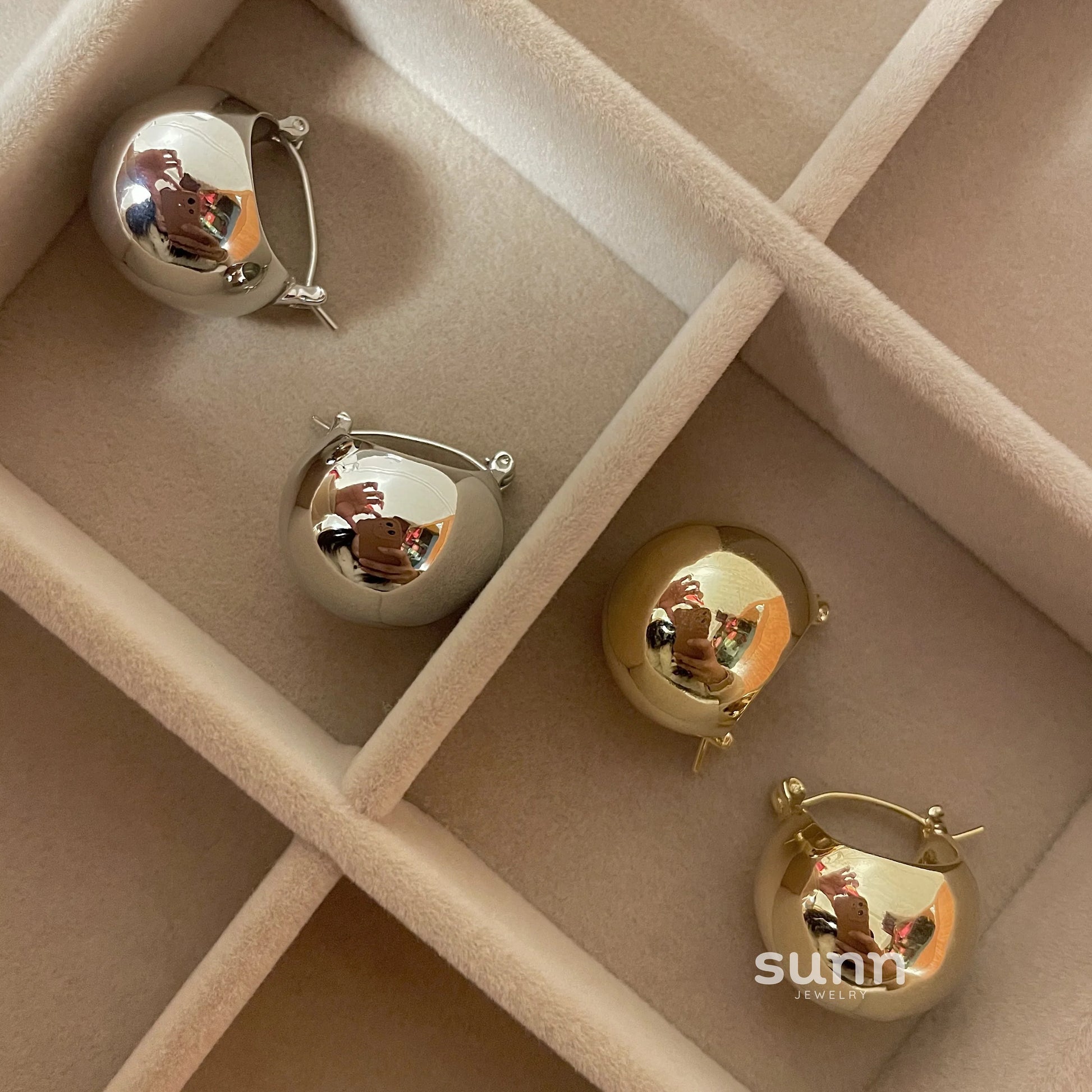 Emiyah Metal Sphere Earrings