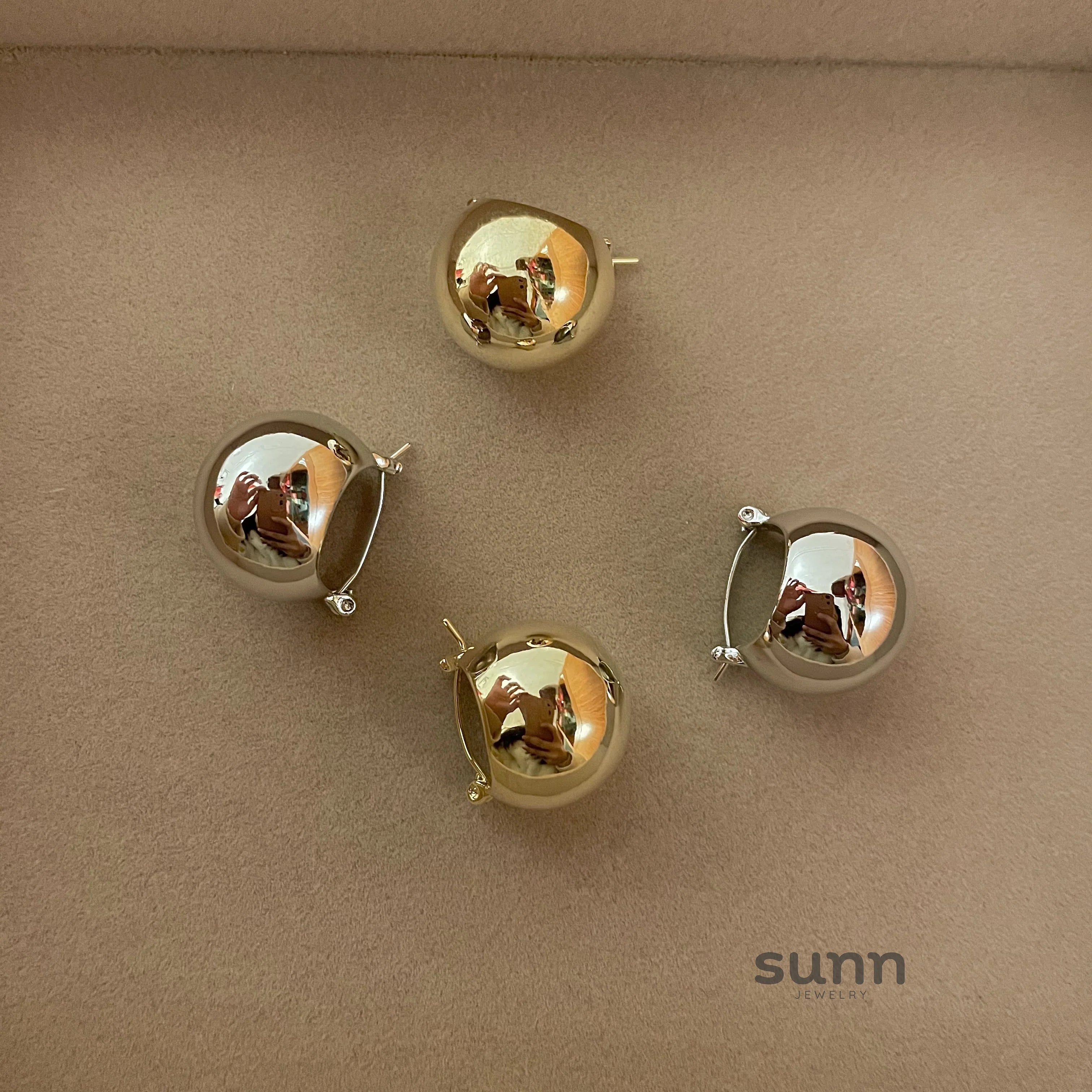Emiyah Metal Sphere Earrings