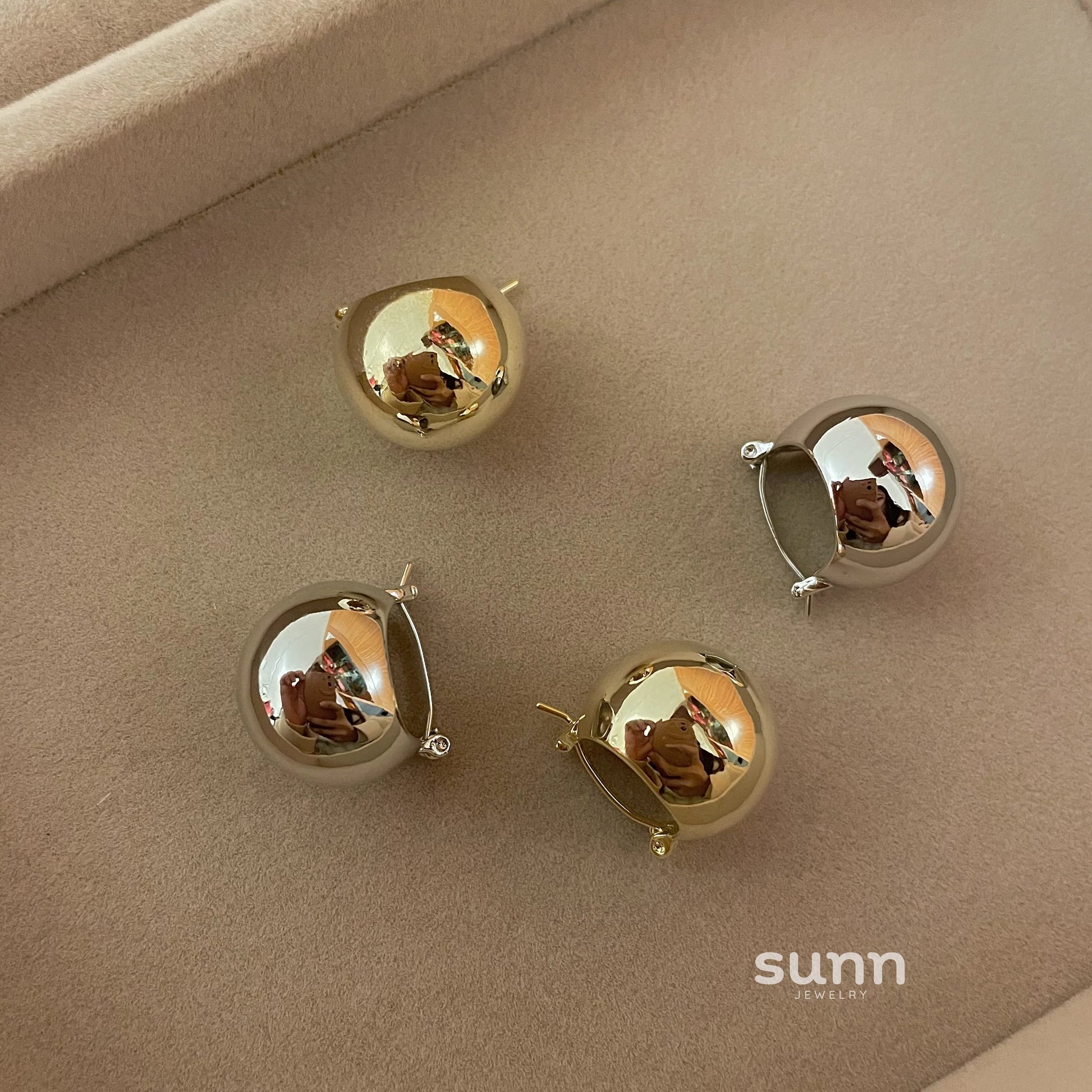 Emiyah Metal Sphere Earrings