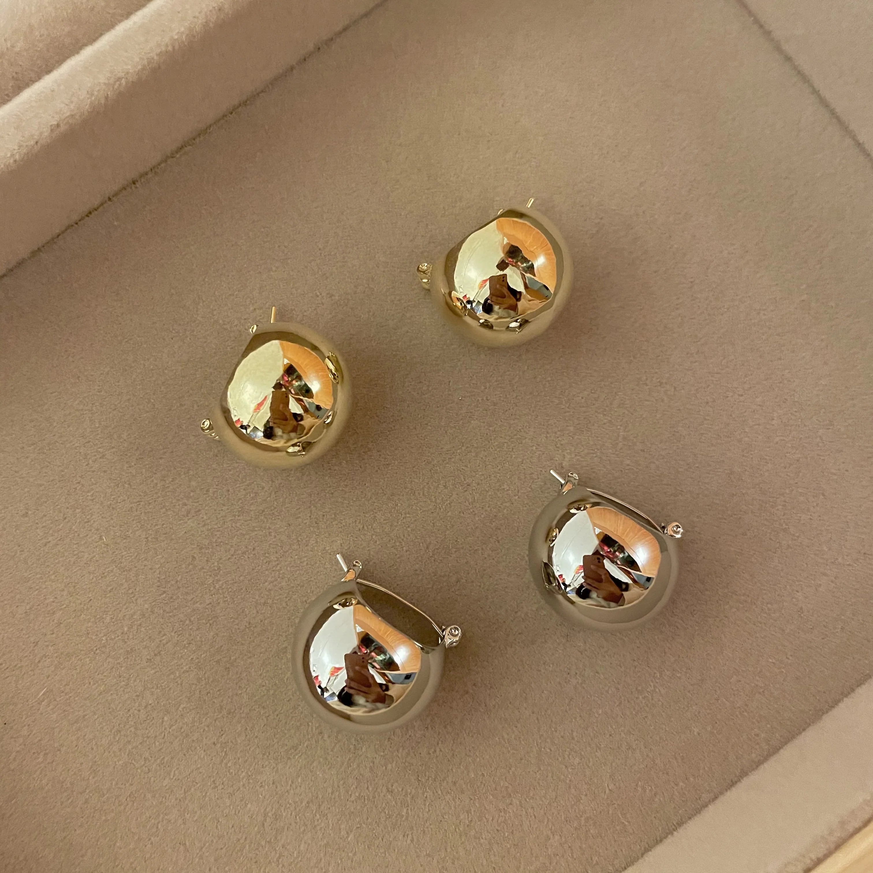 Emiyah Metal Sphere Earrings