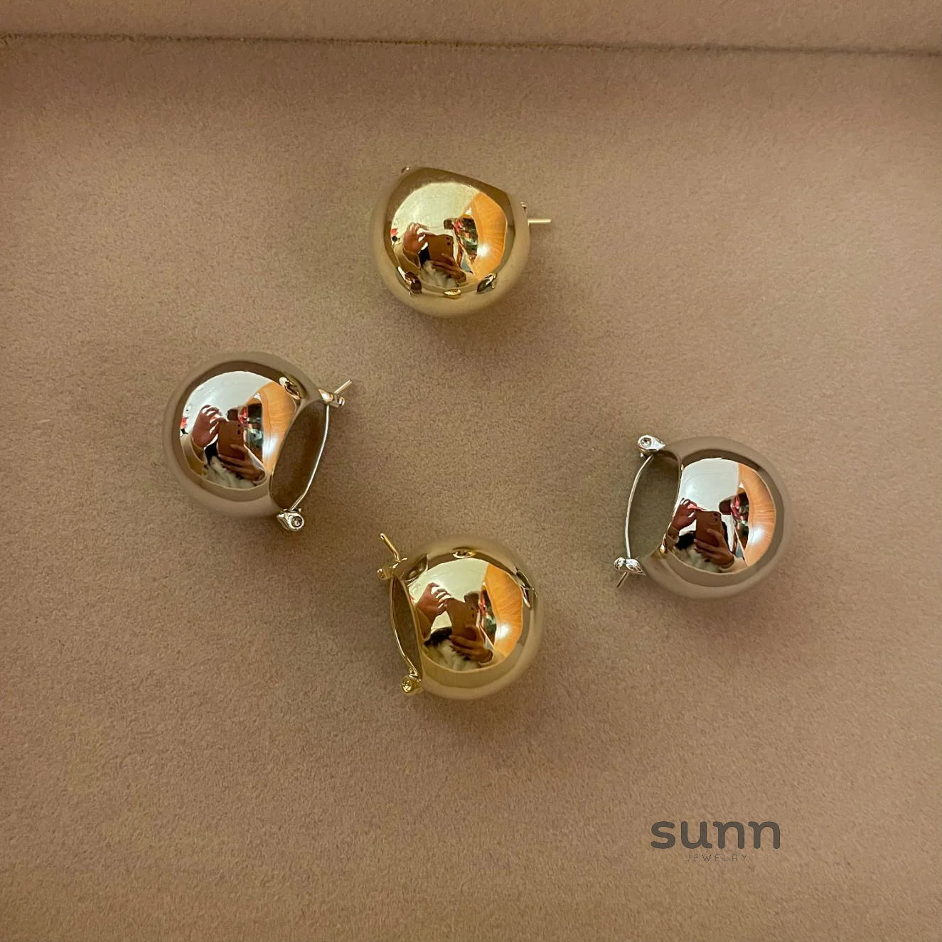 Emiyah Metal Sphere Earrings