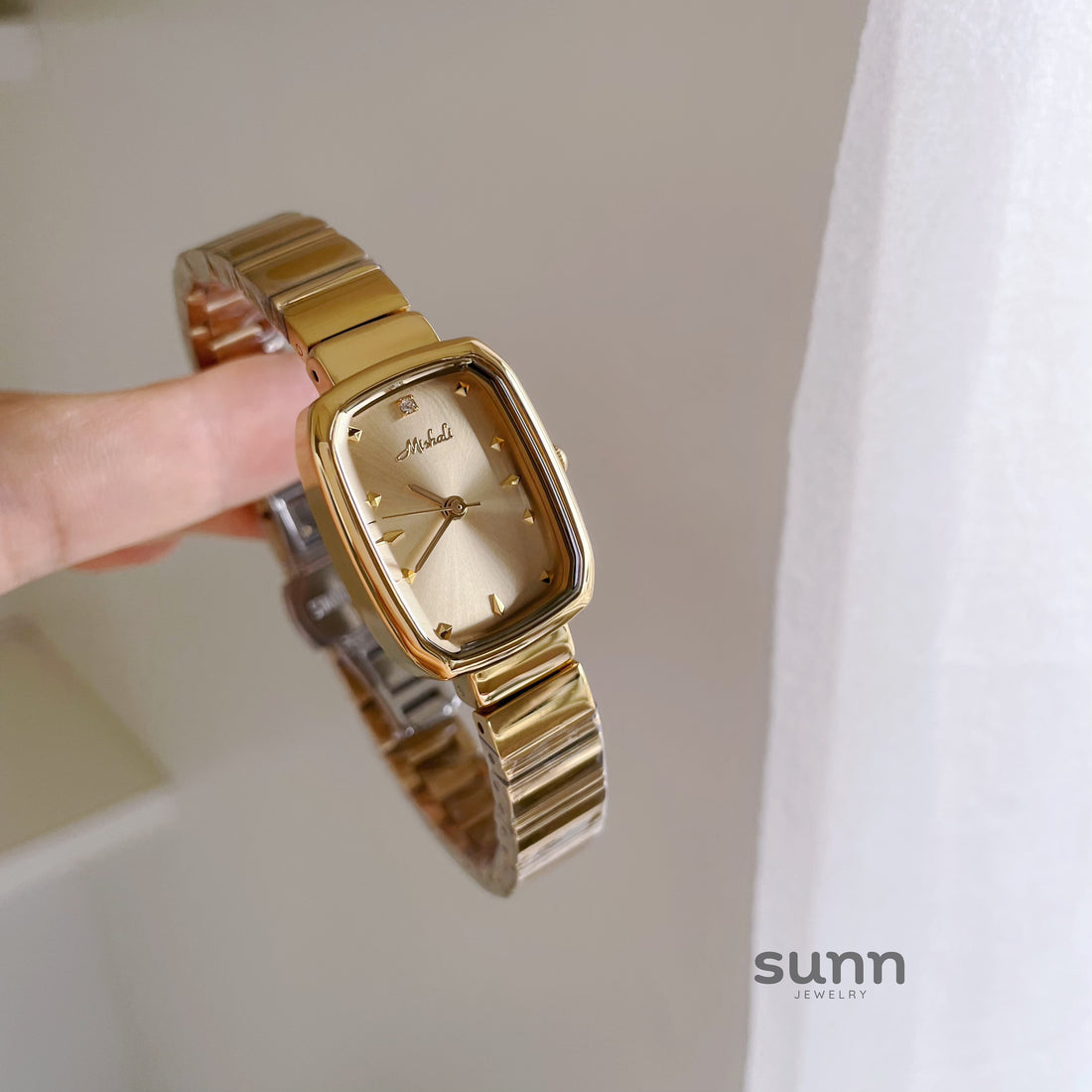 Emma Square Steel Watch [AEBLKQWK]