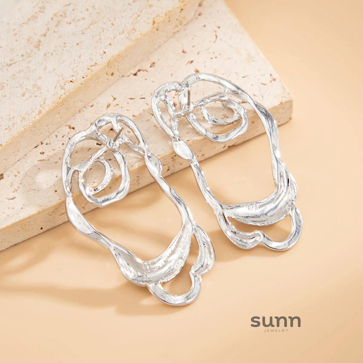 Emmagrace Floral Cutout Stud Earrings