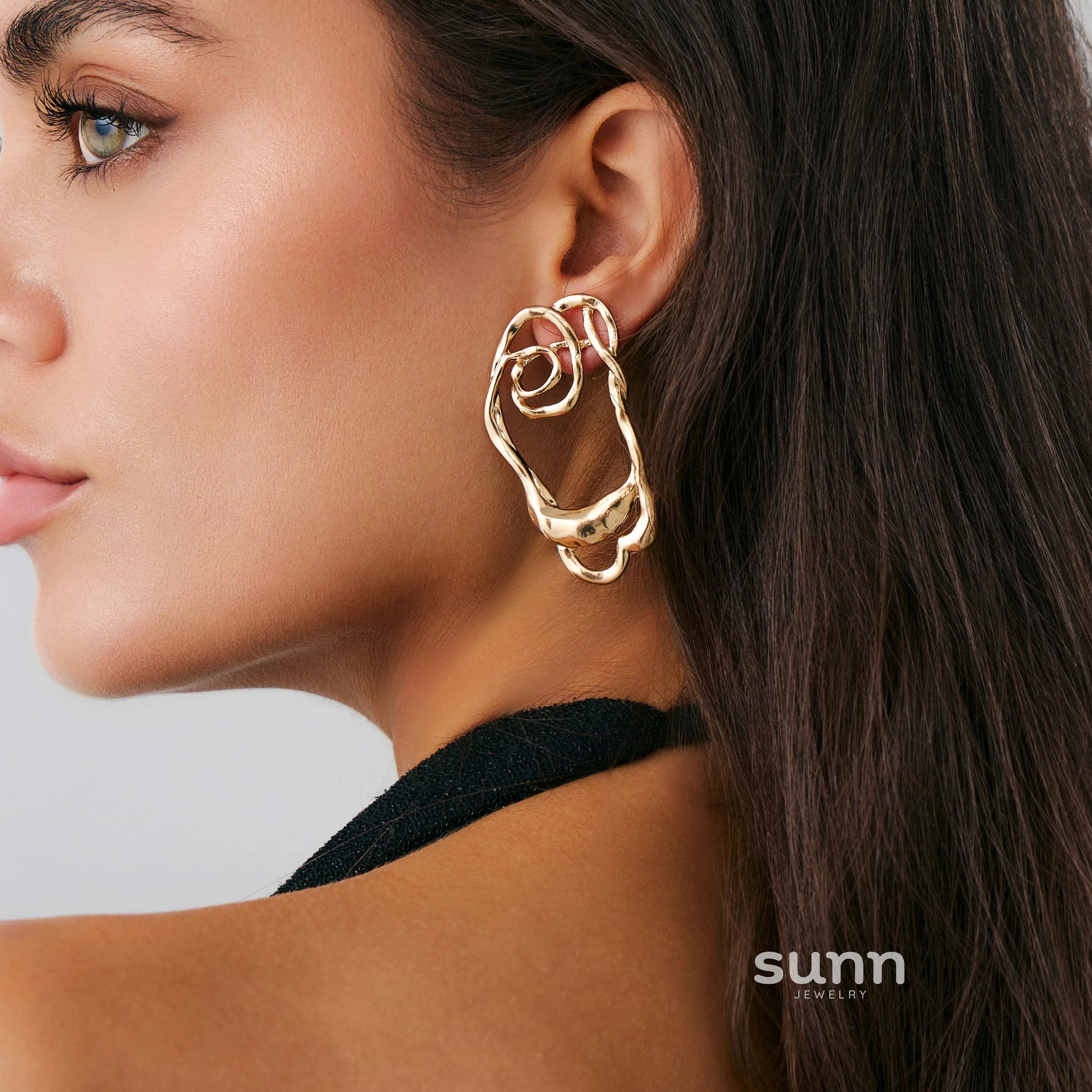 Emmagrace Floral Cutout Stud Earrings