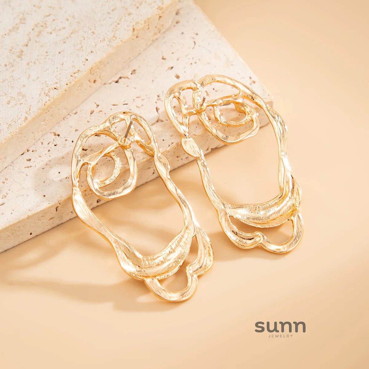 Emmagrace Floral Cutout Stud Earrings