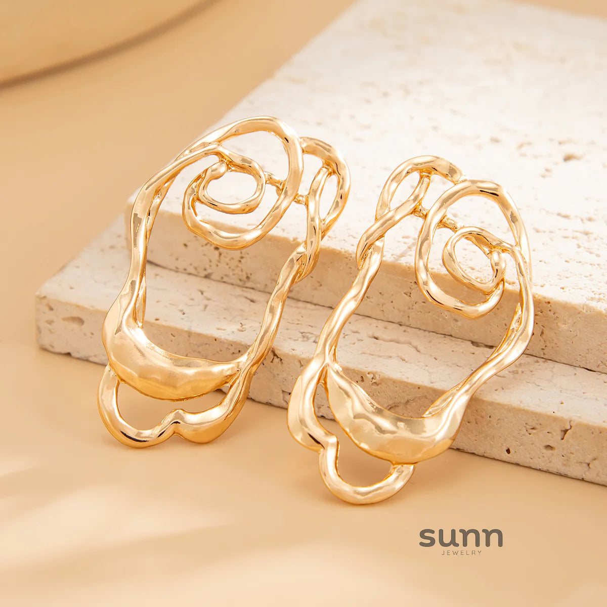 Emmagrace Floral Cutout Stud Earrings