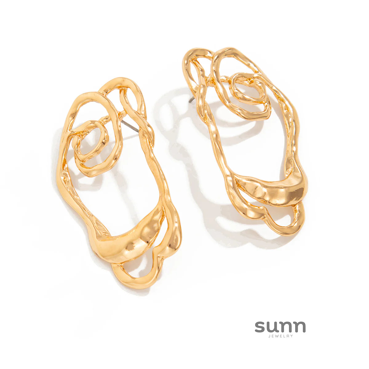 Emmagrace Floral Cutout Stud Earrings