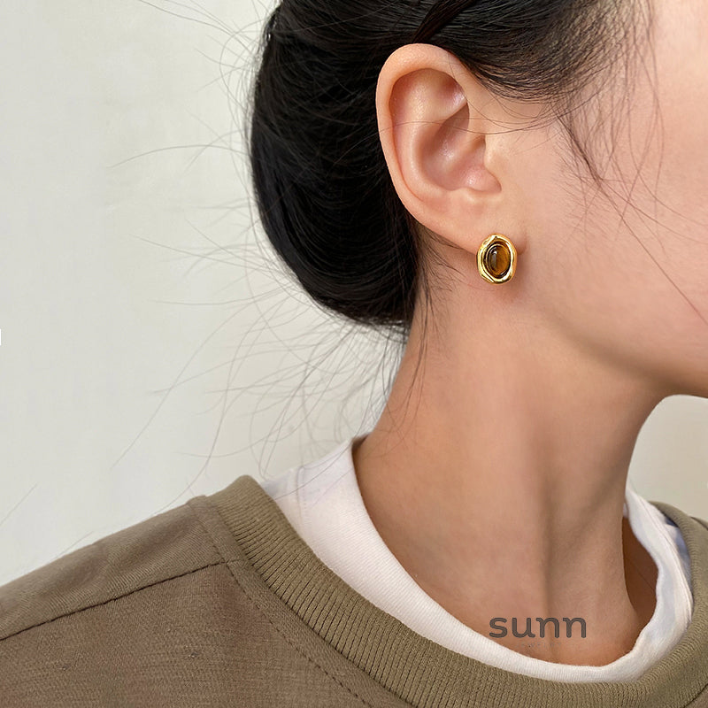 Emmajean Maillard Tiger Eye Earrings [9FVMSU7O]