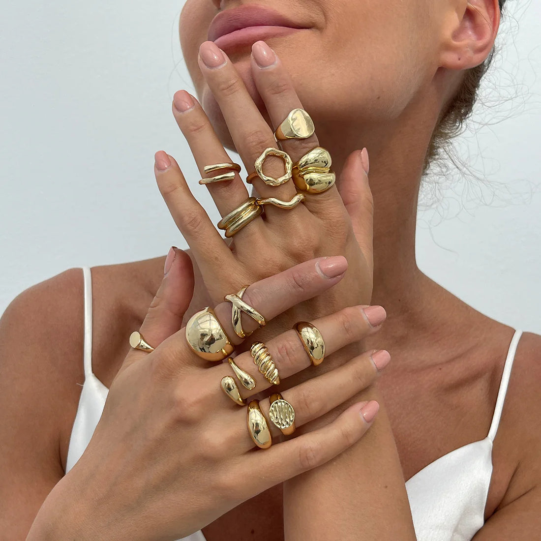 Emmalee Irregular Open Ring Set