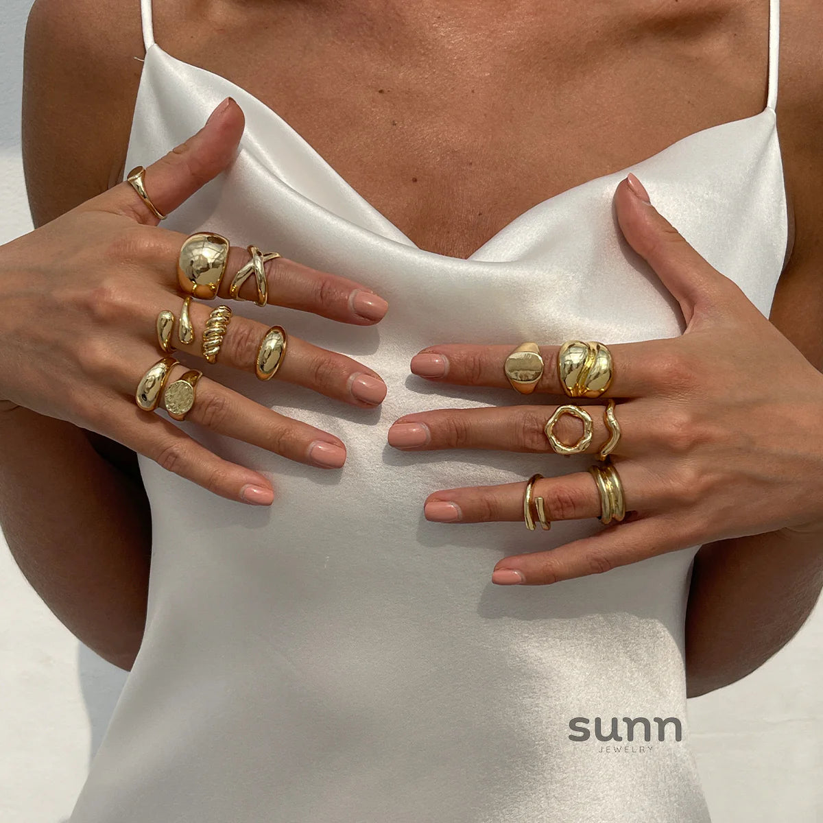 Emmalee Irregular Open Ring Set