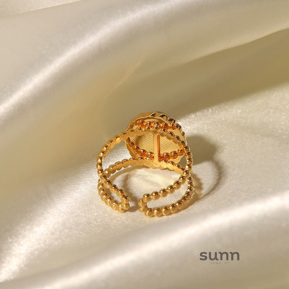 Emmaleigh Natural Stone Open Ring [KHICZAGE]