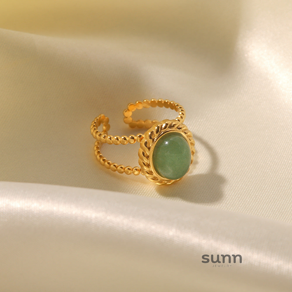 Emmaleigh Natural Stone Open Ring [Y6AOTRIW]