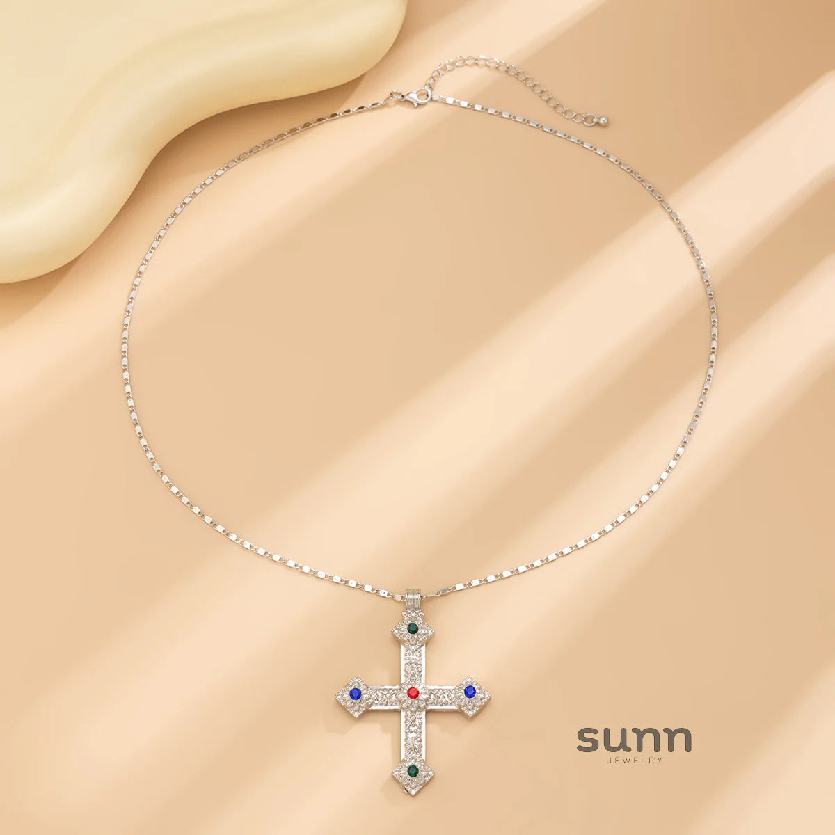 Emmalie Rhinestone Cross Necklace