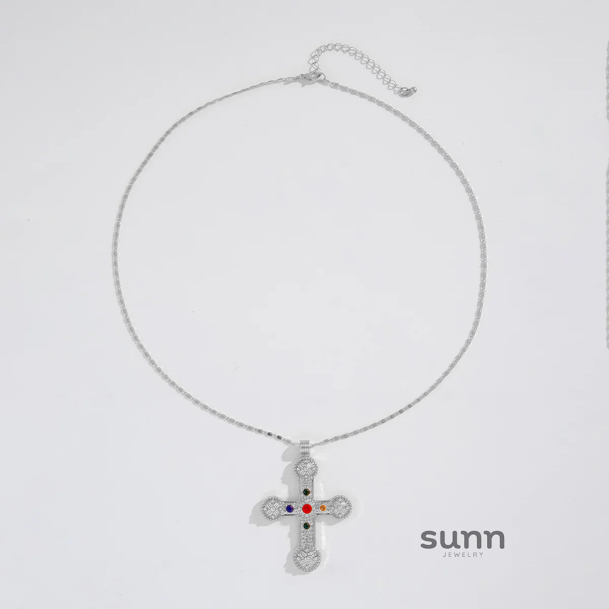 Emmalie Rhinestone Cross Necklace