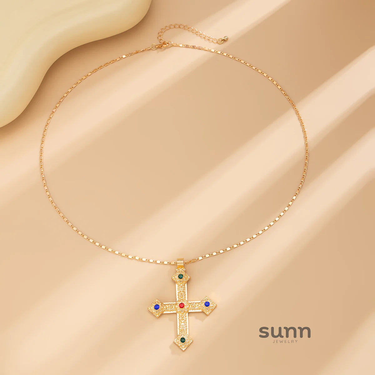 Emmalie Rhinestone Cross Necklace