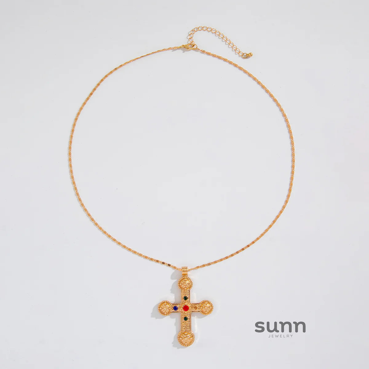 Emmalie Rhinestone Cross Necklace
