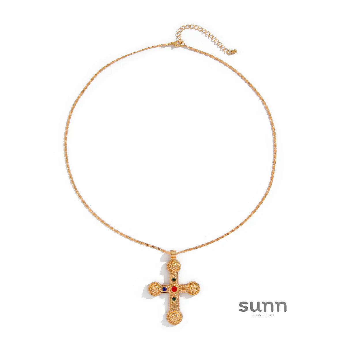 Emmalie Rhinestone Cross Necklace