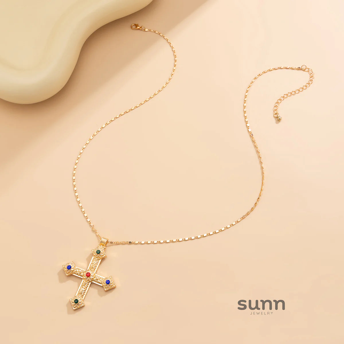 Emmalie Rhinestone Cross Necklace