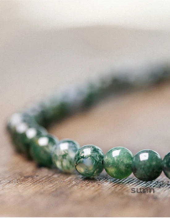 Emmalin Moss Agate Wrap Bracelet