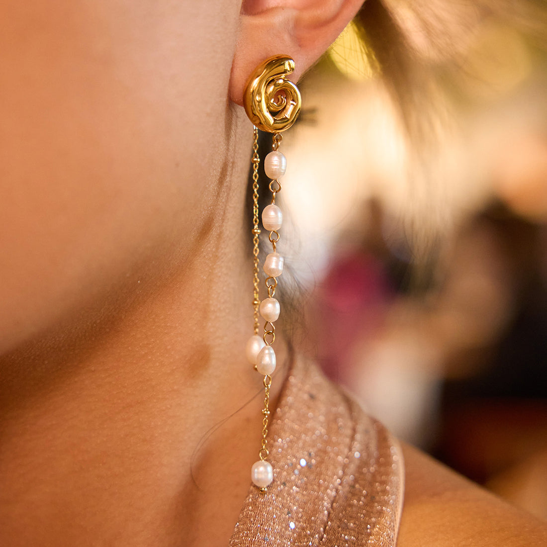 Emmarae Pearl Geometric Earrings [8JP49LVM]