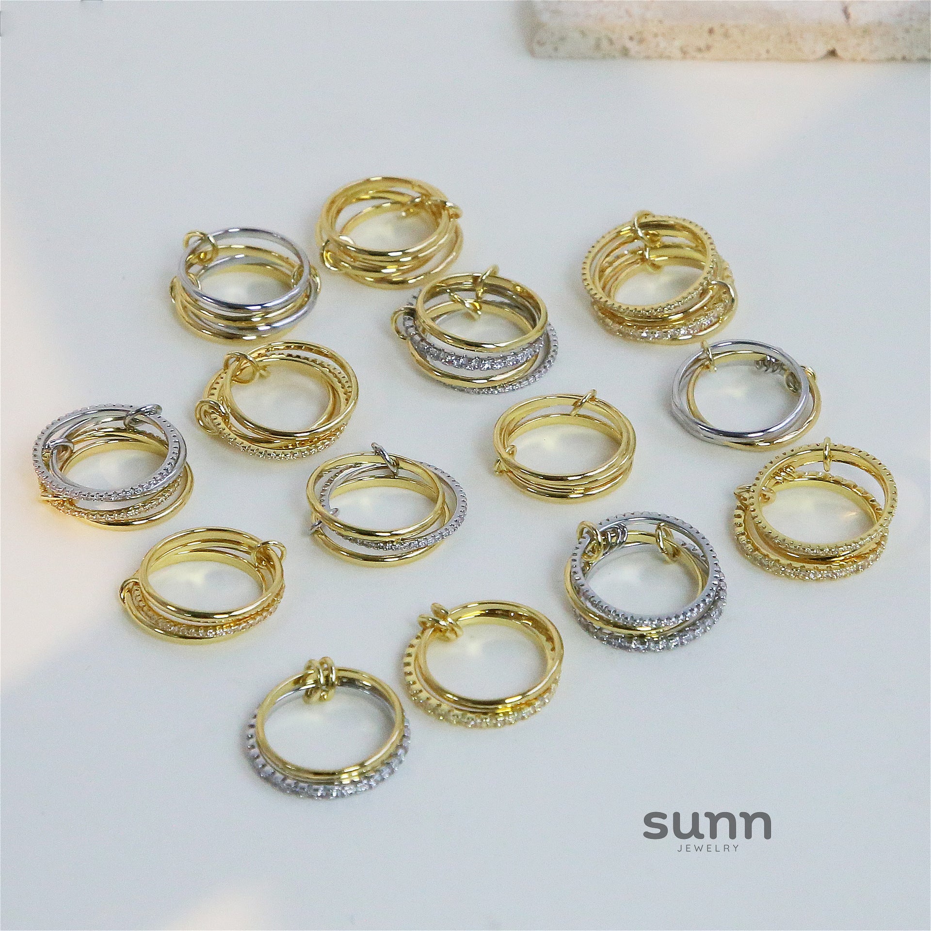 Emmeline Crystal Buckle Ring Set [DWAKC33K]