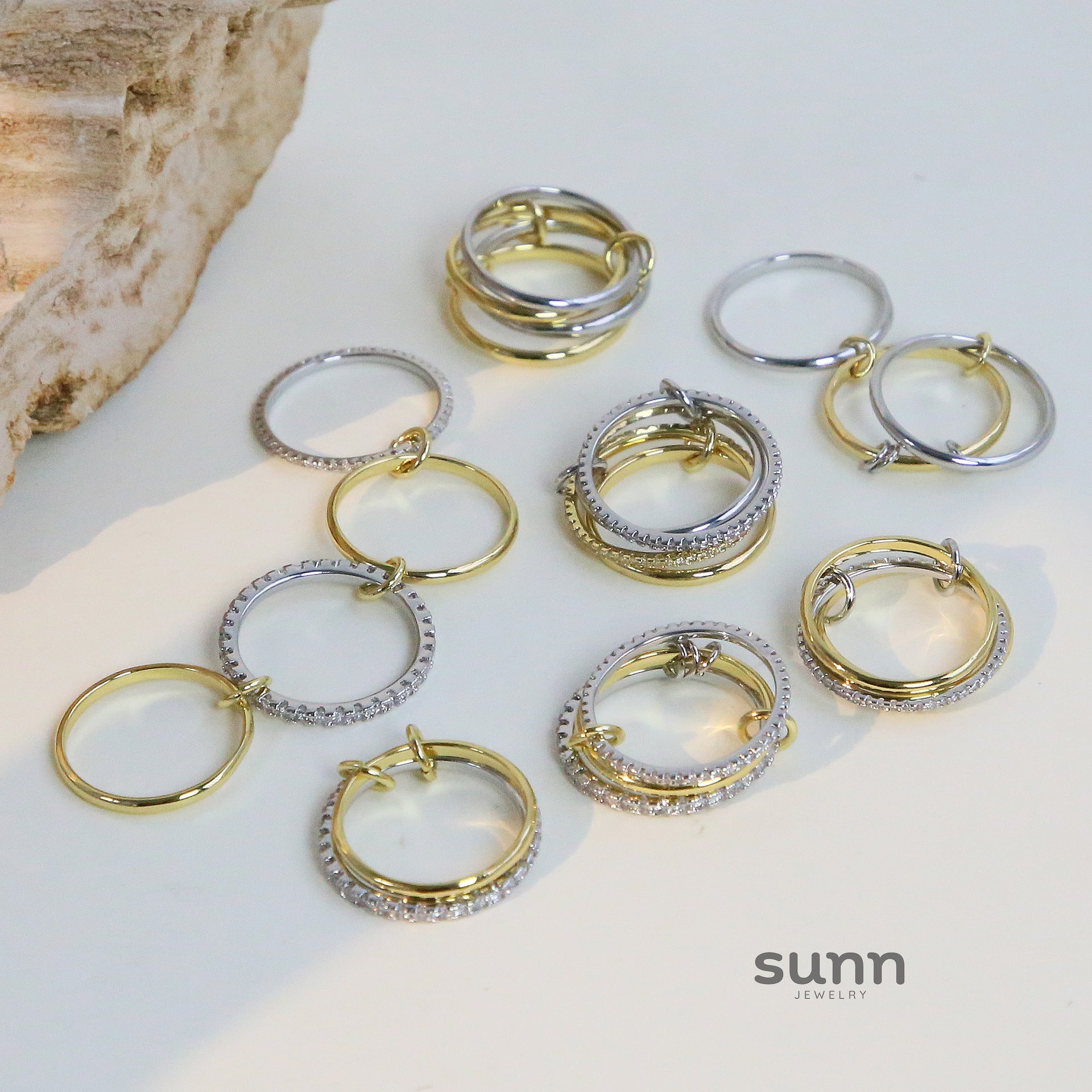 Emmeline Crystal Buckle Ring Set [ERKRKFK6]