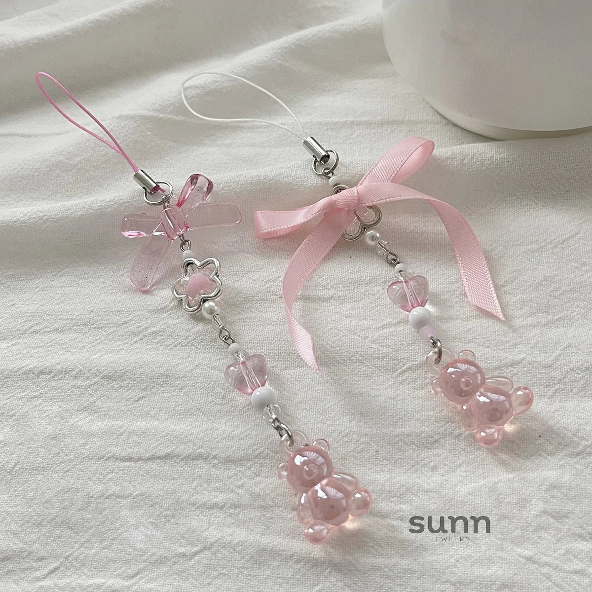 Emmerie Bow Bear Charm Set