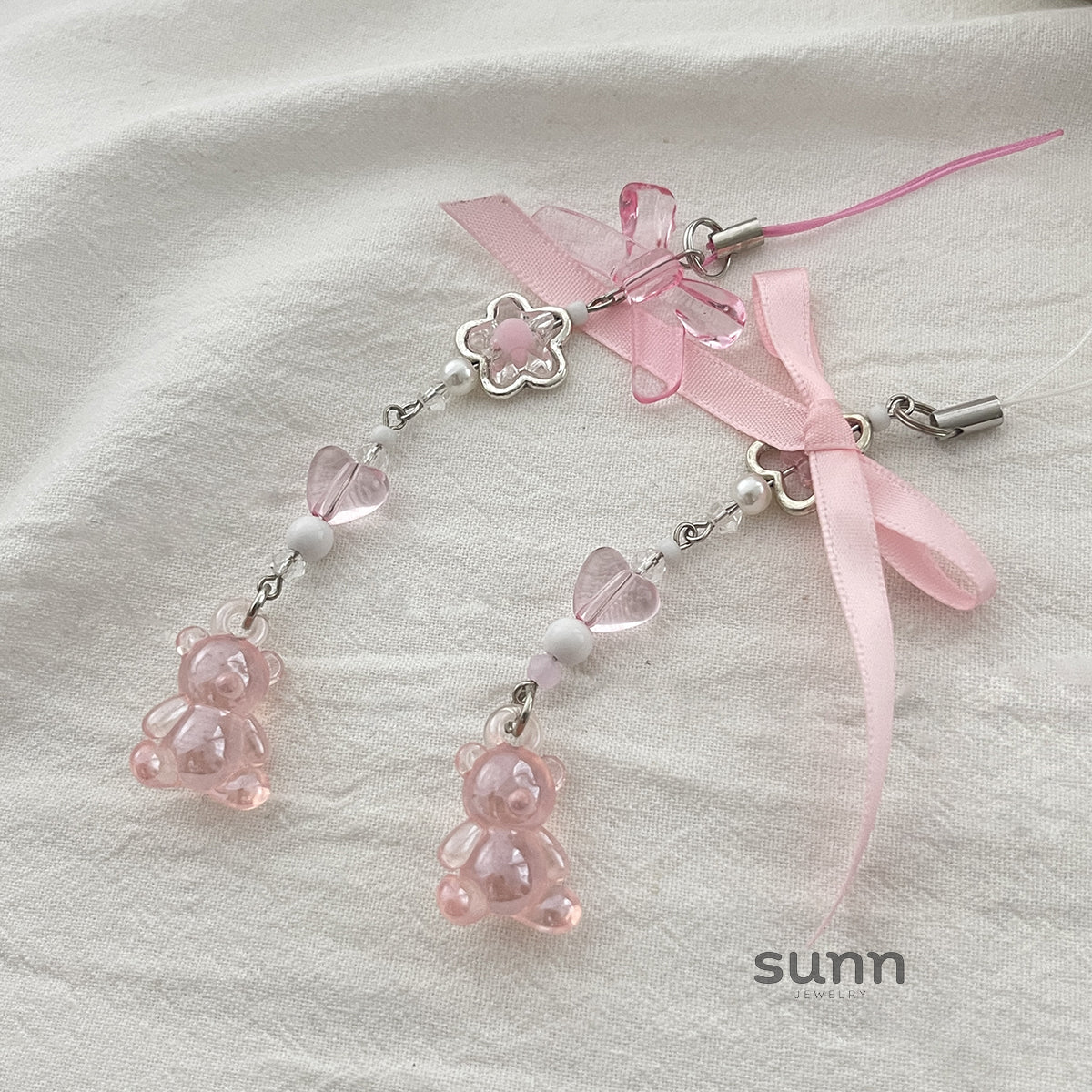Emmerie Bow Bear Charm Set
