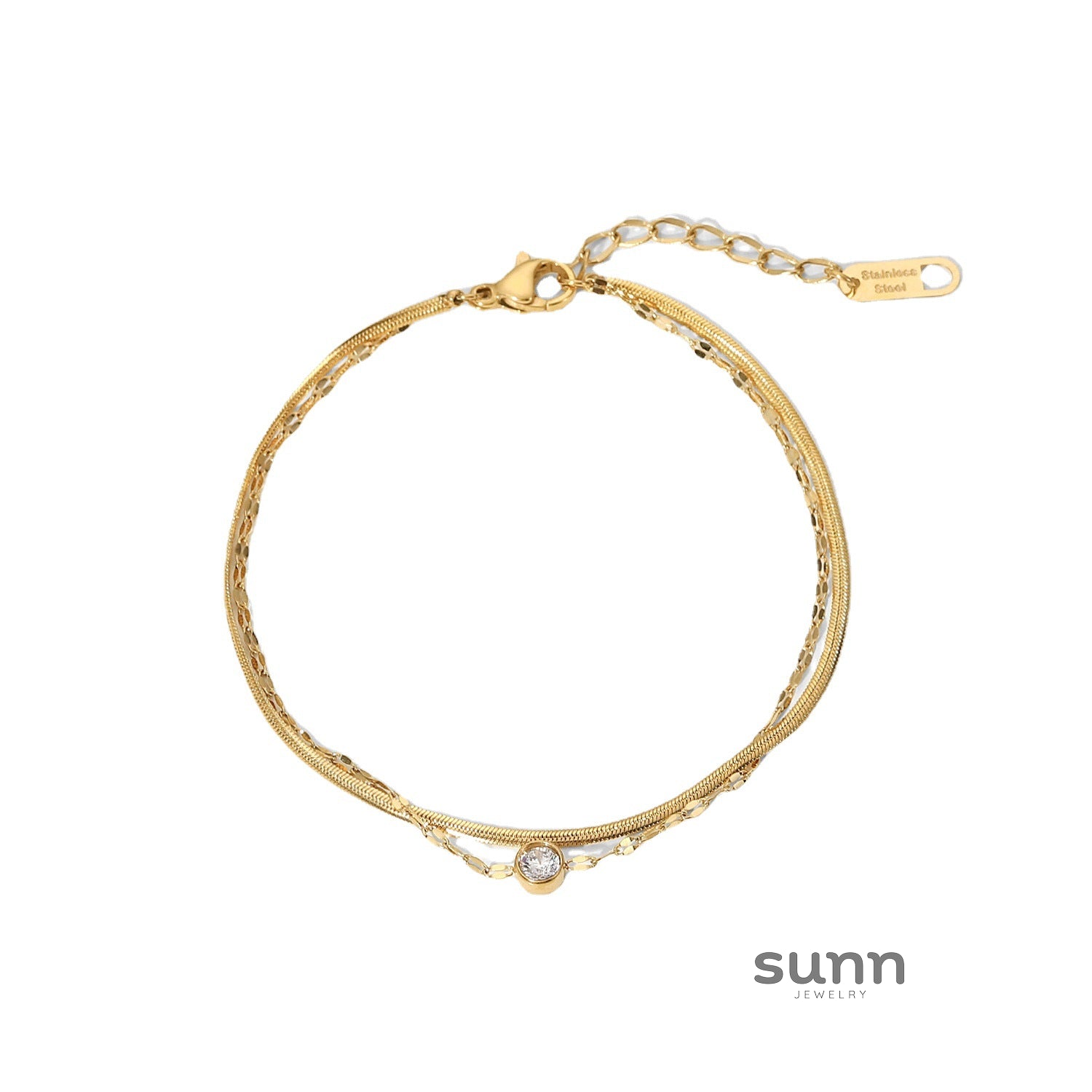 Emmi Layered Chain Bracelet [C1FVXQGT]