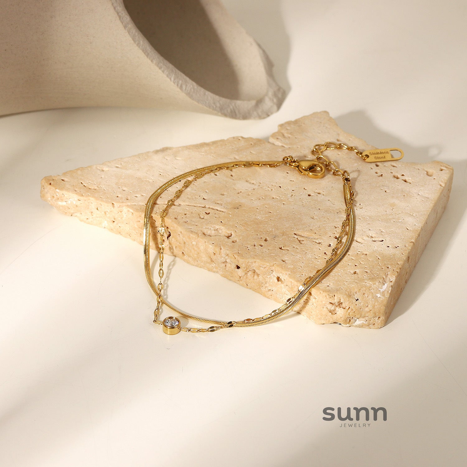 Emmi Layered Chain Bracelet [RD09Z1HZ]