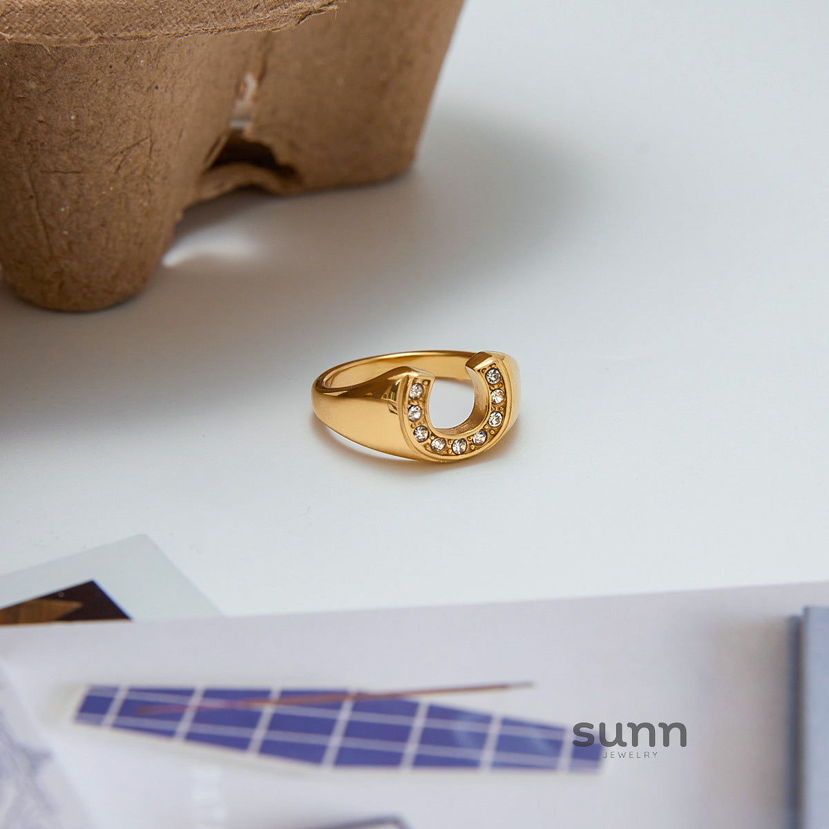 Emmilyn Buckle Zircon Ring [Q7MXQIR8]