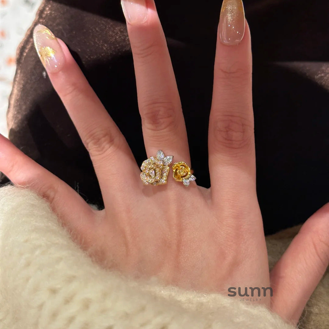 Empress Diamond Serpent Rose Ring [UIP9BQG0]