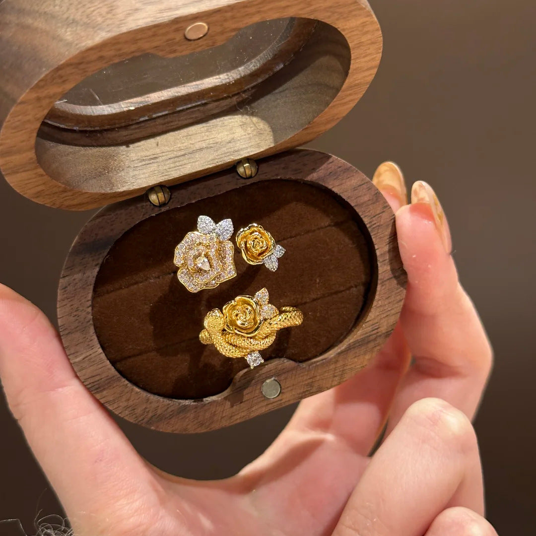 Empress Diamond Serpent Rose Ring [TENN9NYH]